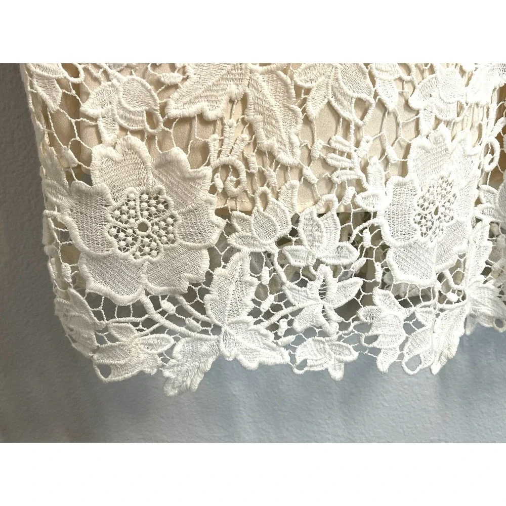 Luxology Lace Off-White Dress Romantic Elegant Womens Sz 8 Wedding Shower Church